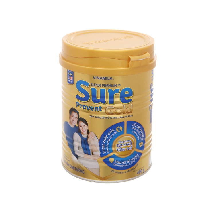 Sữa bột Vinamilk Sure Prevent Gold lon 400g