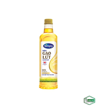 Dầu gạo lứt nguyên chất Simply chai 1 lít