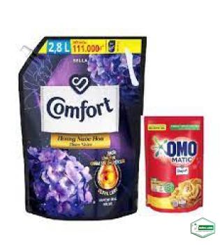 Comfort Hương Nước Hoa Thiên Nhiên Bella Túi 2.8l tặng Omo Matic 350g