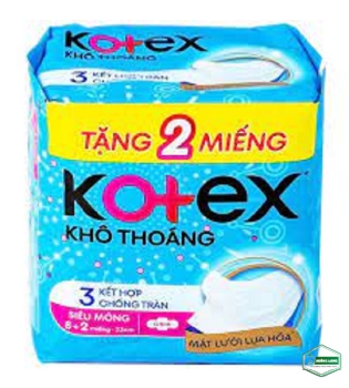 Băng Vệ Sinh Kotex Khô Thoáng Siêu Mỏng Cánh 8 Miếng