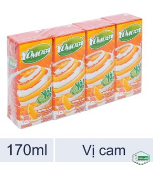 Lốc 4 hộp sữa chua uống hương cam YoMost 170ml