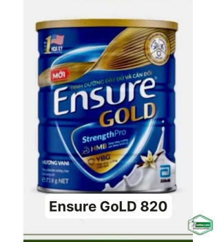 Sữa bột Ensure Gold vani ít ngọt lon 850g