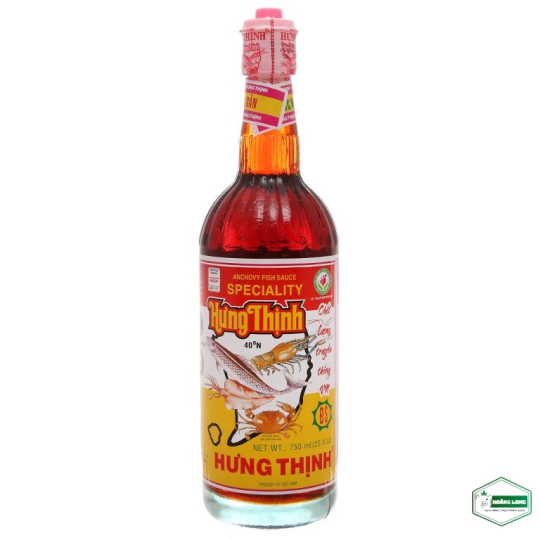 Nước mắm cá cơm đặc sản Hưng Thịnh 40 độ đạm chai 750ml