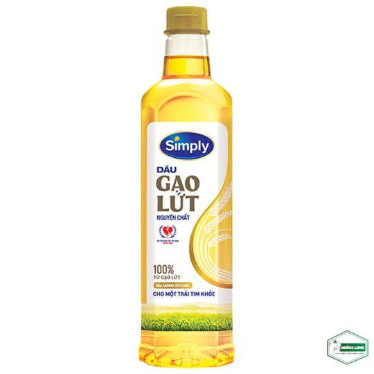 Dầu gạo lứt nguyên chất Simply chai 1 lít
