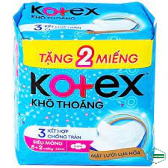 Băng Vệ Sinh Kotex Khô Thoáng Siêu Mỏng Cánh 8 Miếng