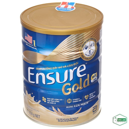 Sữa bột Ensure Gold hương lúa mạch lon 850g