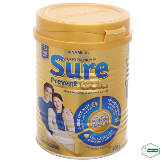 Sữa bột Vinamilk Sure Prevent Gold lon 400g