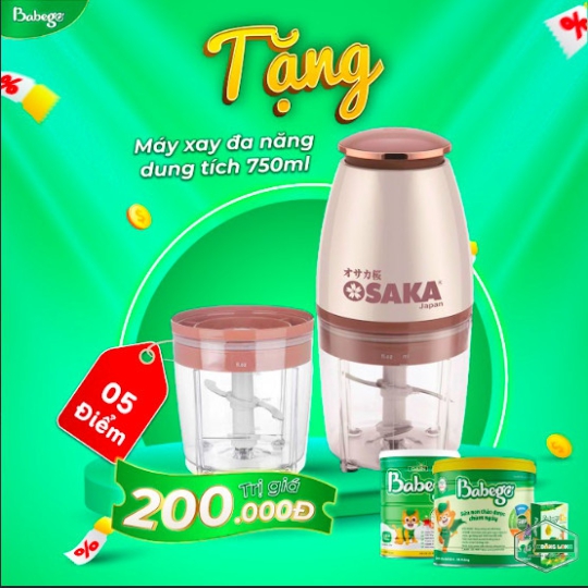 BABEGO - 800G - TẶNG MÁY XAY SINH TỐ 