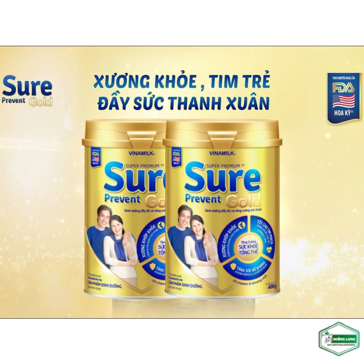 Sữa bột Vinamilk Sure Prevent Gold lon 400g